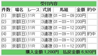 2012年1月15日日経新春杯3450円3連複.jpg