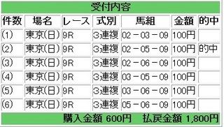 2013年2月10日東京9R1800円3連複.jpg